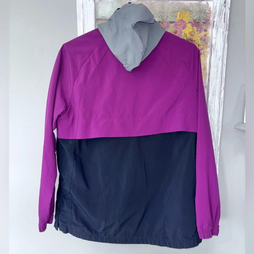 Air Jordan Wings Wind Anorak Jacket Deep Purple 1/2 Zip Sz M Vented Zip Pocket
